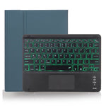 X-11BCS 스킨 플레인 텍스처 분리형 블루투스 키보드 태블릿 케이스 for iPad Pro 11인치 2020 / 2018, 터치패드 & 펜 슬롯 & 백라이트 포함