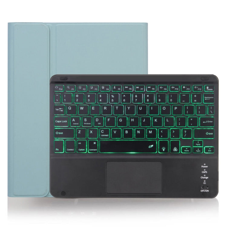 X-11BCS 스킨 플레인 텍스처 분리형 블루투스 키보드 태블릿 케이스 for iPad Pro 11인치 2020 / 2018, 터치패드 & 펜 슬롯 & 백라이트 포함