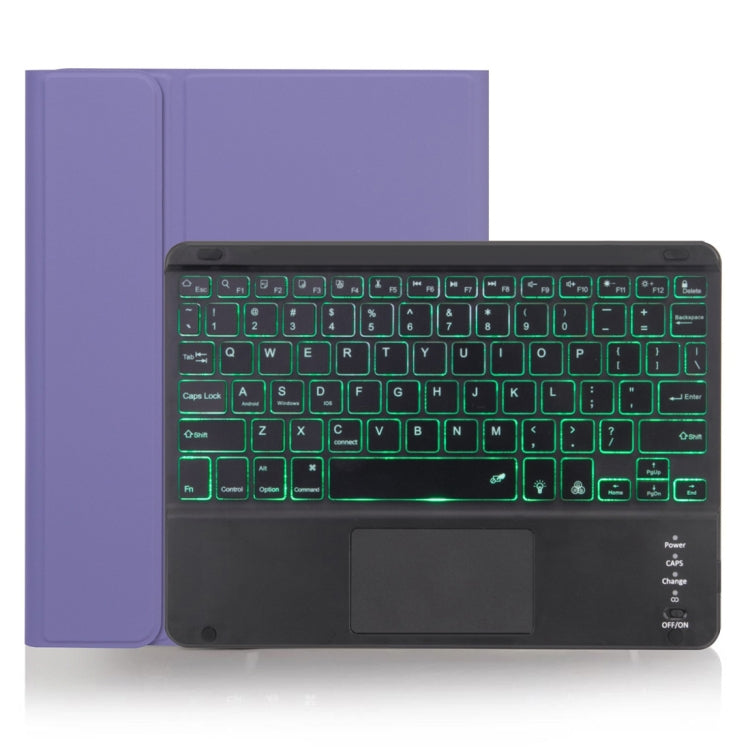 X-11BCS 스킨 플레인 텍스처 분리형 블루투스 키보드 태블릿 케이스 for iPad Pro 11인치 2020 / 2018, 터치패드 & 펜 슬롯 & 백라이트 포함