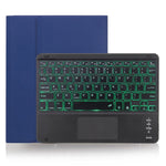 X-11BCS 스킨 플레인 텍스처 분리형 블루투스 키보드 태블릿 케이스 for iPad Pro 11인치 2020 / 2018, 터치패드 & 펜 슬롯 & 백라이트 포함