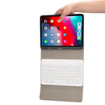 RK11 iPad Pro 11인치 실크 텍스처 분리형 플라스틱 블루투스 키보드 가죽 태블릿 케이스 펜 슬롯 및 스탠드 기능 포함