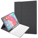 RK11 iPad Pro 11인치 실크 텍스처 분리형 플라스틱 블루투스 키보드 가죽 태블릿 케이스 펜 슬롯 및 스탠드 기능 포함