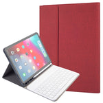 RK11 iPad Pro 11인치 실크 텍스처 분리형 플라스틱 블루투스 키보드 가죽 태블릿 케이스 펜 슬롯 및 스탠드 기능 포함