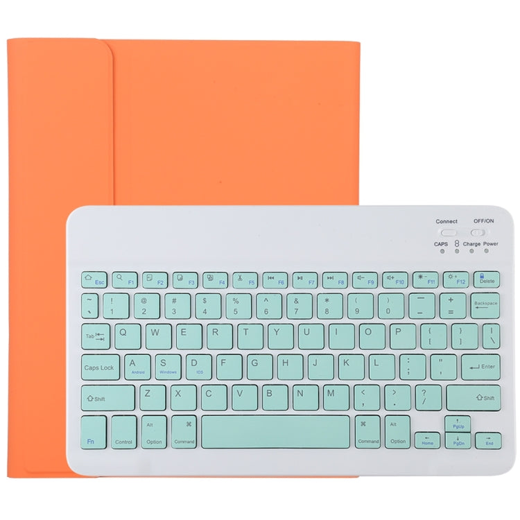 TG11B 분리형 블루투스 그린 키보드 + 마이크로화이버 가죽 태블릿 케이스 iPad Pro 11인치 (2020)용, 펜 슬롯 및 홀더 포함, 그린 키보드