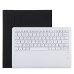 T129 분리형 블루투스 화이트 키보드 마이크로화이버 가죽 태블릿 케이스 iPad Pro 12.9인치 (2020)용, 홀더 포함, 화이트 키보드