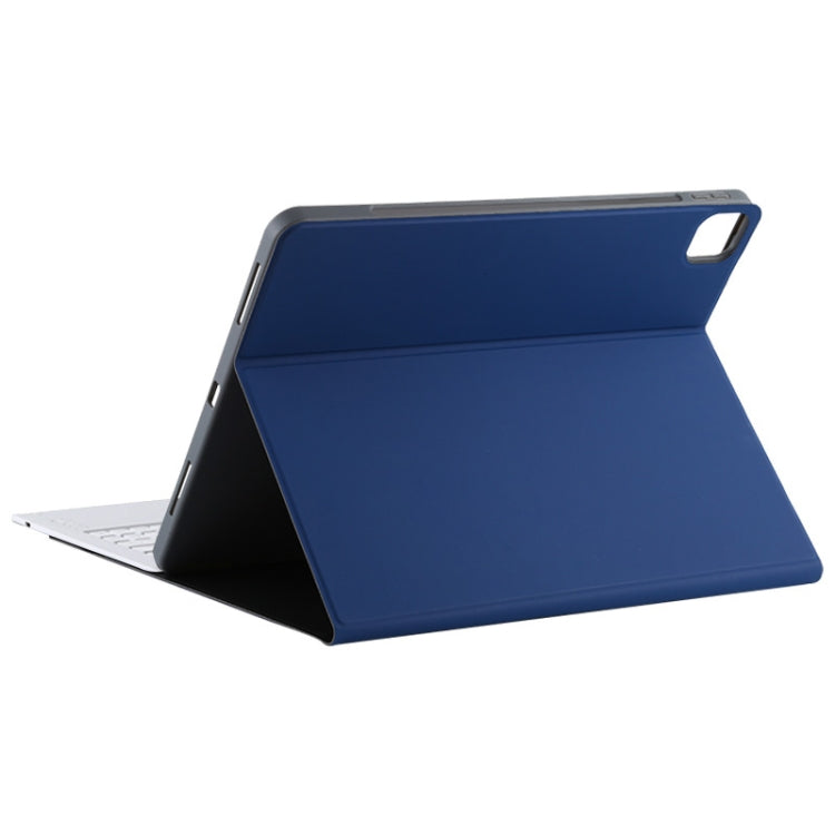 T129 분리형 블루투스 화이트 키보드 마이크로화이버 가죽 태블릿 케이스 iPad Pro 12.9인치 (2020)용, 홀더 포함, 화이트 키보드
