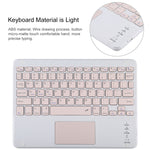 TG-102BC 분리형 블루투스 핑크 키보드 + 마이크로화이버 가죽 태블릿 케이스 iPad 10.2인치 / iPad Air (2019)용, 터치 패드 및 펜 슬롯 및 홀더 포함, 핑크 키보드
