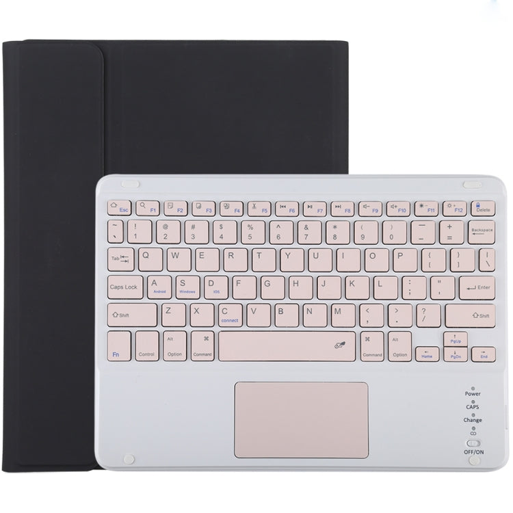 TG-102BC 분리형 블루투스 핑크 키보드 + 마이크로화이버 가죽 태블릿 케이스 iPad 10.2인치 / iPad Air (2019)용, 터치 패드 및 펜 슬롯 및 홀더 포함, 핑크 키보드