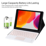 TG-102BC 분리형 블루투스 핑크 키보드 + 마이크로화이버 가죽 태블릿 케이스 iPad 10.2인치 / iPad Air (2019)용, 터치 패드 및 펜 슬롯 및 홀더 포함, 핑크 키보드