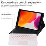 TG-102BC 분리형 블루투스 핑크 키보드 + 마이크로화이버 가죽 태블릿 케이스 iPad 10.2인치 / iPad Air (2019)용, 터치 패드 및 펜 슬롯 및 홀더 포함, 핑크 키보드