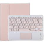 TG-102BC 분리형 블루투스 핑크 키보드 + 마이크로화이버 가죽 태블릿 케이스 iPad 10.2인치 / iPad Air (2019)용, 터치 패드 및 펜 슬롯 및 홀더 포함, 핑크 키보드