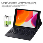 TG-102BC 분리형 블루투스 블랙 키보드 + 마이크로화이버 가죽 태블릿 케이스 for iPad 10.2인치 / iPad Air (2019), 터치패드 & 펜 슬롯 & 홀더 포함, TG-102BC