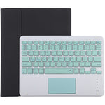 TG-102BC 분리형 블루투스 그린 키보드 + 마이크로화이버 가죽 태블릿 케이스 iPad 10.2인치 / iPad Air (2019)용, 터치 패드 및 펜 슬롯 및 홀더 포함, 그린 키보드