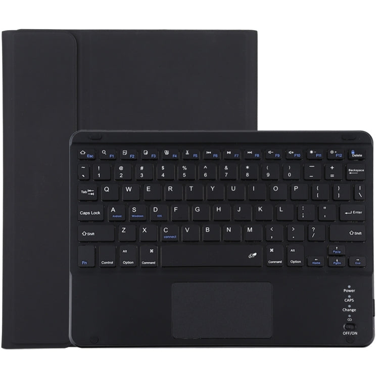 TG97BC 분리형 블루투스 블랙 키보드 + 마이크로화이버 가죽 태블릿 케이스 iPad 9.7인치용, 터치 패드 및 펜 슬롯 및 홀더 포함, TG97BC
