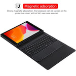 TG109BC 분리형 블루투스 블랙 키보드 + 마이크로화이버 가죽 태블릿 케이스 for iPad Air 2020, 터치패드 & 펜 슬롯 & 홀더 포함, TG109BC
