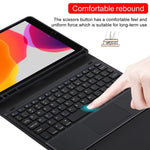 TG109BC 분리형 블루투스 블랙 키보드 + 마이크로화이버 가죽 태블릿 케이스 for iPad Air 2020, 터치패드 & 펜 슬롯 & 홀더 포함, TG109BC