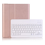 A102B for iPad 10.2인치 2019 초슬림 분리형 블루투스 키보드 가죽 태블릿 케이스 스탠드 & 펜 슬롯 기능 포함, A102B 블랙, A102B 골드, A102B 블루, A102B 로즈 골드