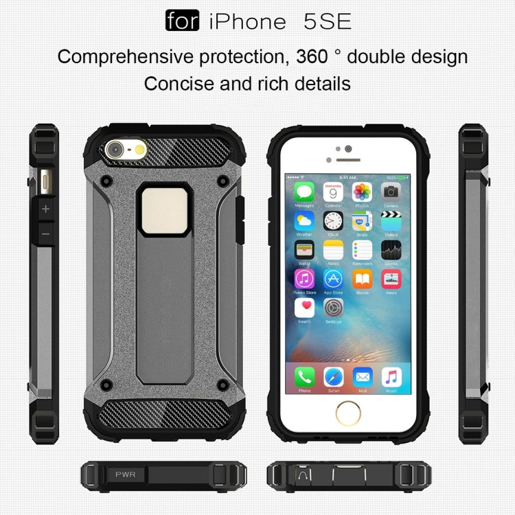 Tough Armor TPU + PC Combination Case for iPhone SE & 5 & 5s, For 5 & iPhone 5S & iPhone SE