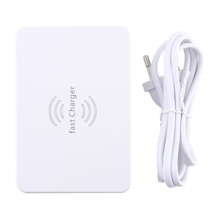 WLX-818F 6 in 1 10W QC3.0 무선 충전 + USB-C / 타입-C + 4 USB 포트 충전기, 스마트 LCD 디스플레이 화면, EU / AU 플러그, EU / AU 플러그 (화이트)