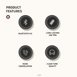 ROCK Space O2 HiFi 블루투스 5.0 무선 헤드셋 마이크 포함, TF 카드 지원, Space O2