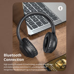 ROCK Space O2 HiFi 블루투스 5.0 무선 헤드셋 마이크 포함, TF 카드 지원, Space O2