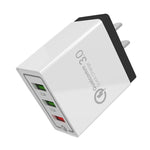 AR-QC-03 2.1A 3 USB 포트 퀵 충전기 여행용 충전기, 미국 플러그, AR-QC-03 미국, AR-QC-03 미국 플러그 블루