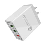 AR-QC-03 2.1A 3 USB 포트 퀵 충전기 여행용 충전기, 미국 플러그, AR-QC-03 미국, AR-QC-03 미국 플러그 블루
