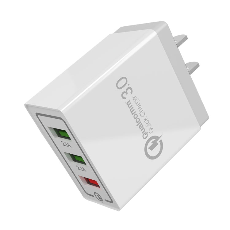 AR-QC-03 2.1A 3 USB 포트 퀵 충전기 여행용 충전기, 미국 플러그, AR-QC-03 미국, AR-QC-03 미국 플러그 블루