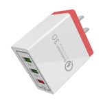 AR-QC-03 2.1A 3 USB 포트 퀵 충전기 여행용 충전기, 미국 플러그, AR-QC-03 미국, AR-QC-03 미국 플러그 블루