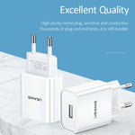 USAMS US-CC075 T18 2.1A 단일 USB 여행용 충전기, EU 플러그