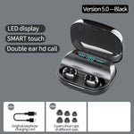 263 TWS CVC8.0 노이즈 캔슬링 블루투스 이어폰 충전 박스 포함, 터치 및 3화면 LED 배터리 표시, 휴대폰 거치대, 보조 배터리, HD 통화, 음성 비서 지원, 263