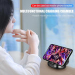 263 TWS CVC8.0 노이즈 캔슬링 블루투스 이어폰 충전 박스 포함, 터치 및 3화면 LED 배터리 표시, 휴대폰 거치대, 보조 배터리, HD 통화, 음성 비서 지원, 263