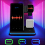 Z5 QI 수직 자석 무선 충전기 휴대폰 & 애플 워치 & 에어팟 / 샤오미 레드미 에어닷 호환, 터치 링 라이트 포함, Z5