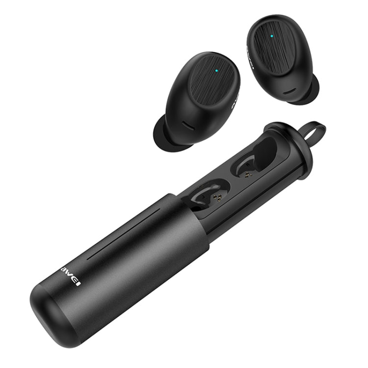 awei T55 TWS 블루투스 V5.0 진정 무선 스포츠 헤드셋 휴대용 충전 케이스 포함