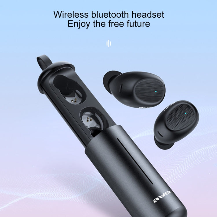 awei T55 TWS 블루투스 V5.0 진정 무선 스포츠 헤드셋 휴대용 충전 케이스 포함