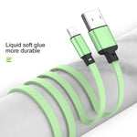 3.5A 액체 실리콘 3 in 1 USB to USB-C / Type-C + 8핀 + 마이크로 USB 자동 줄감기 데이터 동기화 충전 케이블
