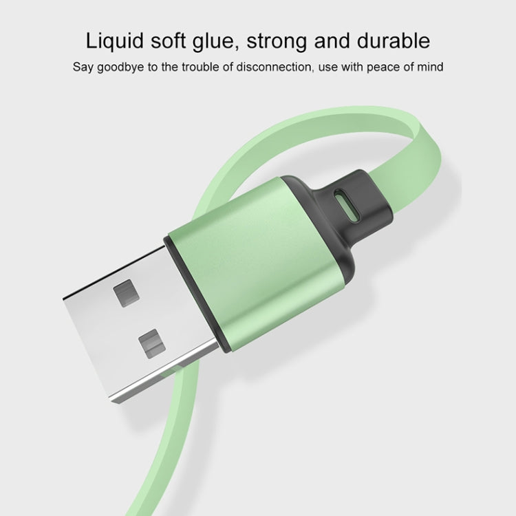 3.5A 액체 실리콘 3 in 1 USB to USB-C / Type-C + 8핀 + 마이크로 USB 자동 줄감기 데이터 동기화 충전 케이블