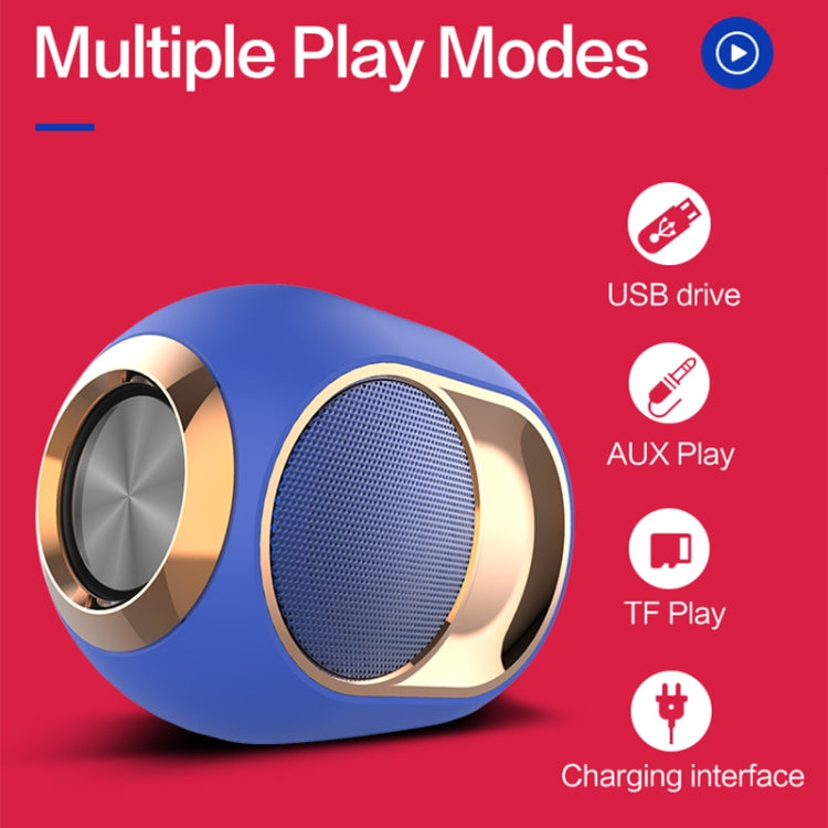 X6 TWS 5W 야외 방수 베이스 무선 블루투스 스피커, 핸즈프리 / USB / AUX / TF 카드 지원