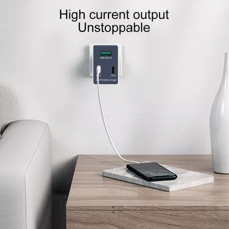 WLX-X3 36W 90도 접이식 핀 휴대용 다기능 USB 충전기, 미국 플러그
