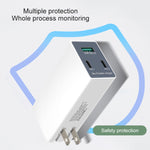 WLX-X3 36W 90도 접이식 핀 휴대용 다기능 USB 충전기, 미국 플러그