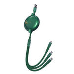 WK WDC-124 3A 3 in 1 8핀 + 타입-C / USB-C + 마이크로 USB 보나 시리즈 텔레스코픽 충전 데이터 케이블, 길이: 1.5m