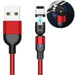 2m 2A 출력 USB to 8핀 나일론 꼬임 회전 자석 충전 케이블, 2m 8핀