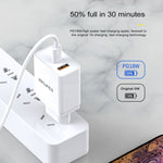 awei C-980 18W PD USB-C / 타입-C + QC 3.0 USB 인터페이스 고속 충전 여행용 충전기, EU 플러그