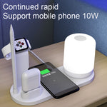 WS6 10W 2 USB 포트 + USB-C / 타입-C 포트 다기능 데스크 램프 + Qi 무선 충전기
