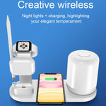 WS6 10W 2 USB 포트 + USB-C / 타입-C 포트 다기능 데스크 램프 + Qi 무선 충전기