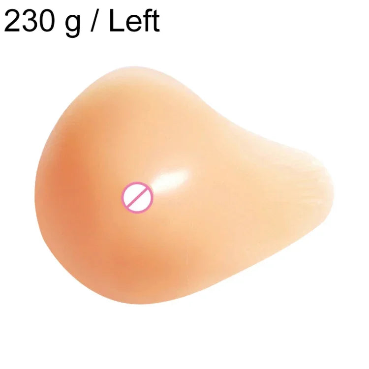 AS2 나선형 수술 후 재활용 가짜 가슴 실리콘 가슴 패드 유두 커버 230g/왼쪽, 230g/왼쪽