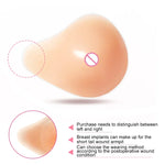 AS5 Spiral Shape Postoperative Rehabilitation Fake Breasts Silicone Breast Pad Nipple Cover 350g/Left, 350g/Left