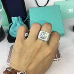 패션 풀 라인스톤 마이크로 인서트 실버 반지, 미국 사이즈: 11, 직경: 20.7mm, 둘레: 65mm, 11