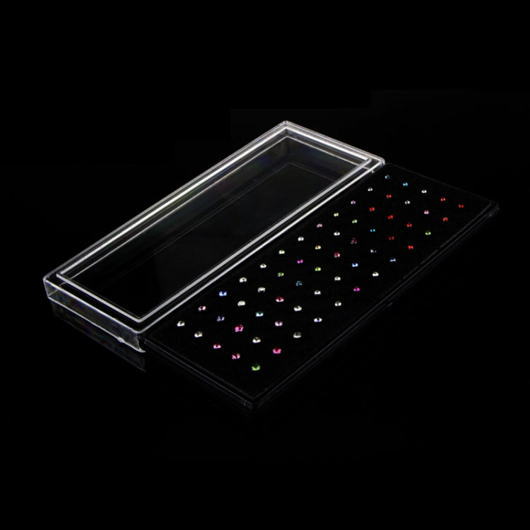 60개 혼합 색상 다이아몬드 모양 스테인리스 스틸 코 피어싱 반지 L자형, 핀 길이: 7mm, 핀 직경: 0.6mm (색상), 색상 (60개), 흰색 (60개)