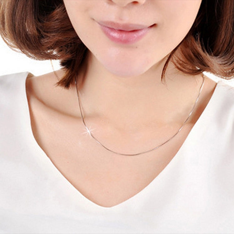 1MM 개성 패션 은도금 스네이크 본 체인(은 길이:32인치), 길이:32인치